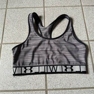 Under Armour Women's Black and Gray Sports Bra